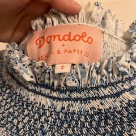 Dondolo x Pencil & Paper Co. Smocked Blue Midi Dress - Picture 2 of 3